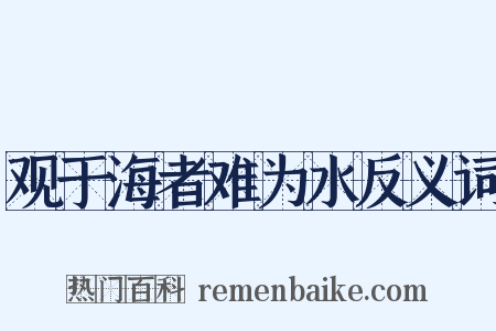 观于海者难为水反义词是什么意思的图片